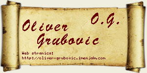 Oliver Grubović vizit kartica